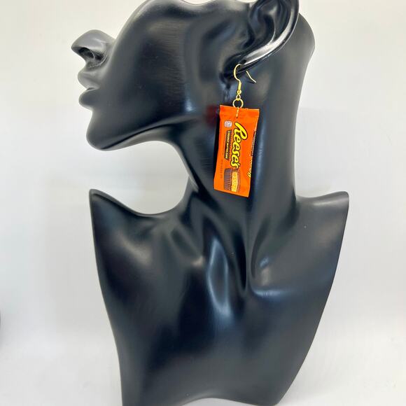Reeses Cups Earrings - Peanut Butter Cups Earrings - Candy Earrings - Picture 8 of 10
